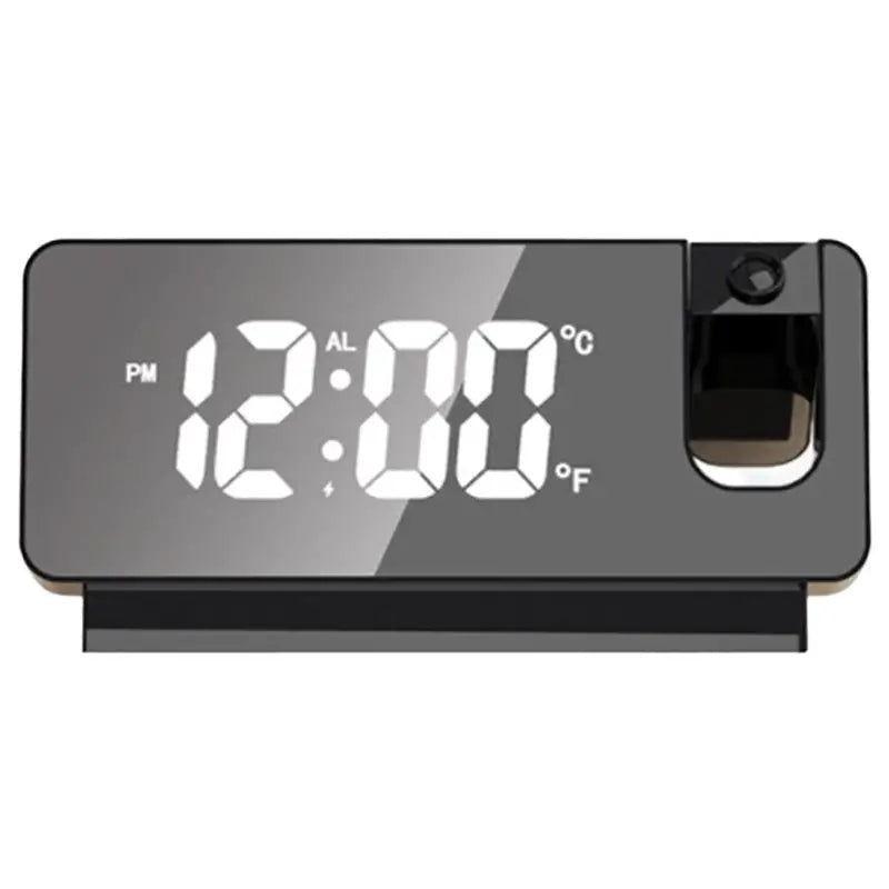 Digital Projection Alarm Clock with LED Mirror Display